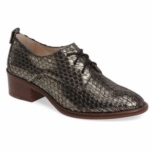Louise et Cie Fenn Metallic Lace Up Oxford Loafers Size 9